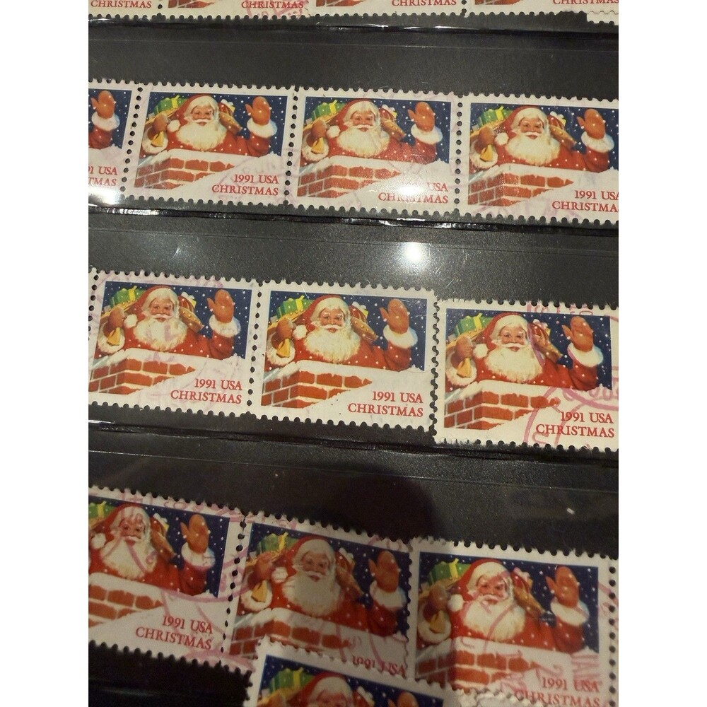 US Scott #2579 Christmas Santa Claus in Chimney 29c Stamp Block of +100 - Picture 5 of 7
